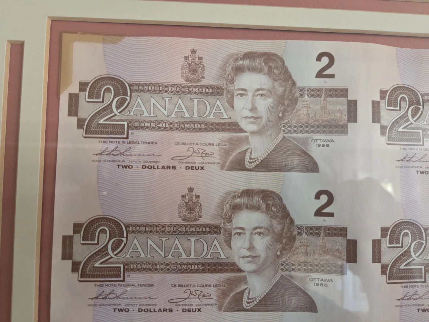 Framed Canadian $2 Bills Display - photo 5