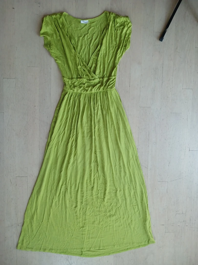 Lime green summer crossover maxi dress 💚 - photo 2