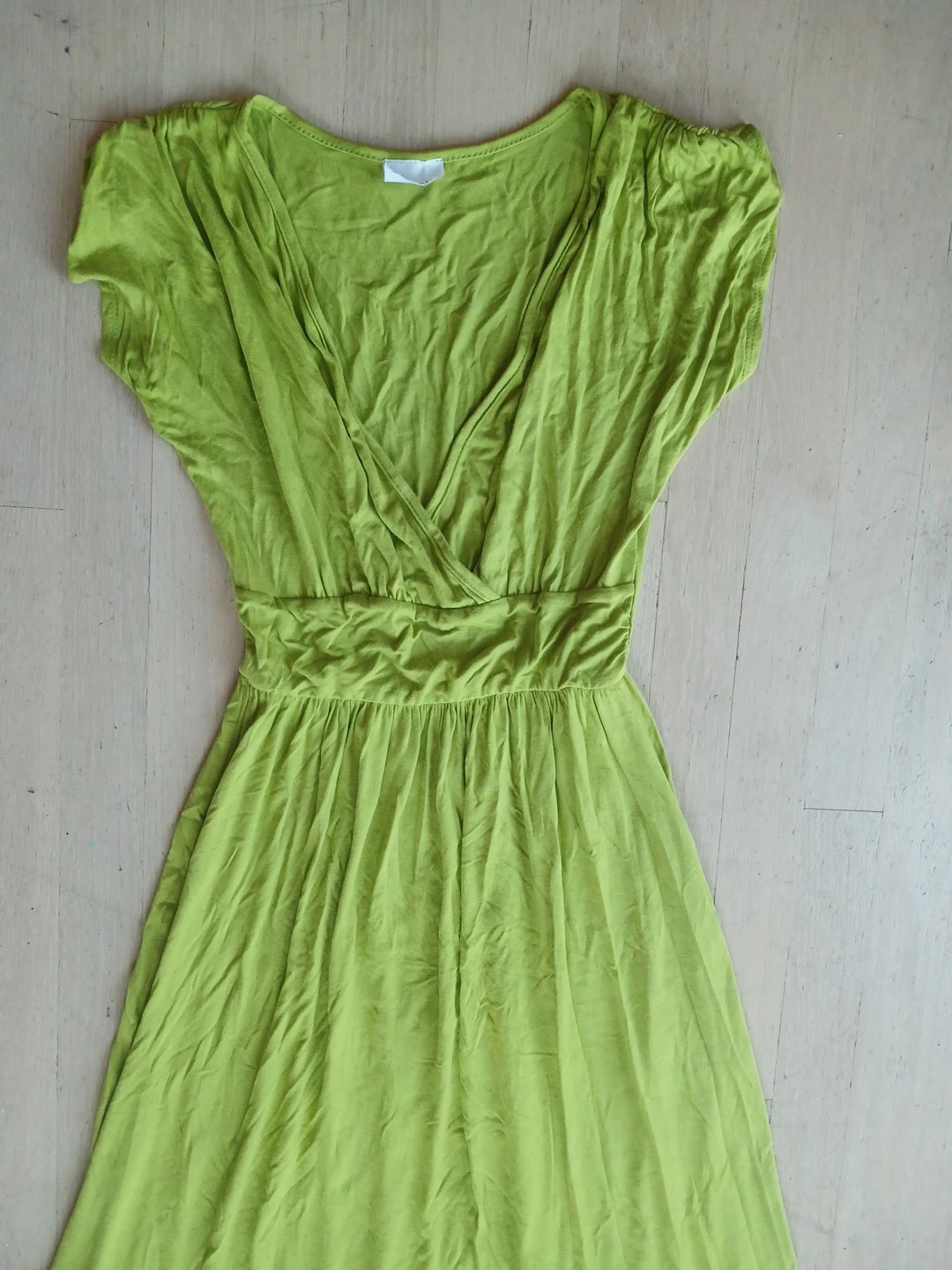 Lime green summer crossover maxi dress 💚