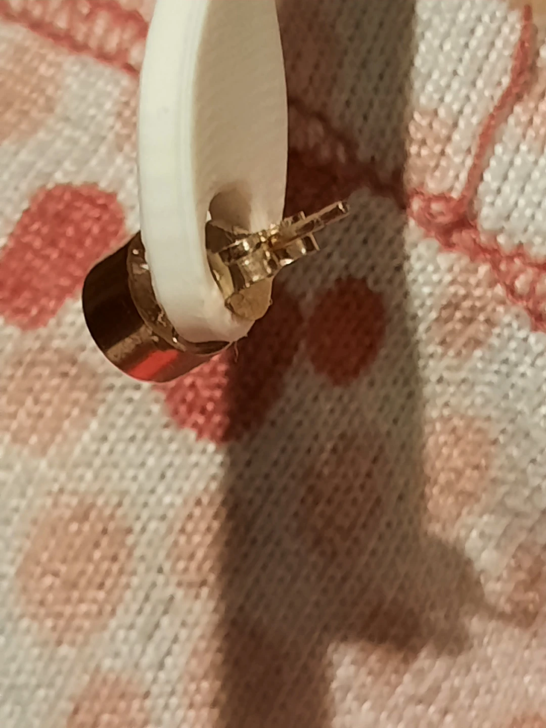 Huge single Solid 10KT Gold Stud Earring AAA CZ - photo 5