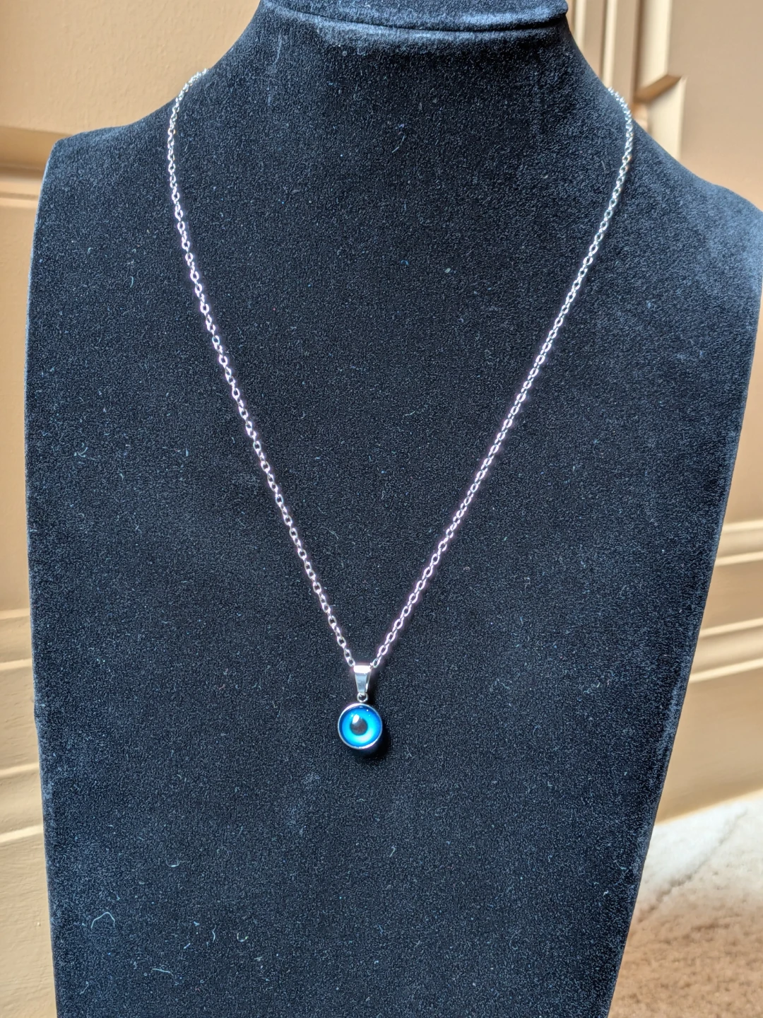 Blue Evil Eye Pendant Necklace