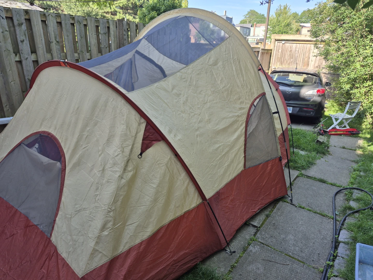 10-Person Family Camping Tent Bundle with Air Mattresses
