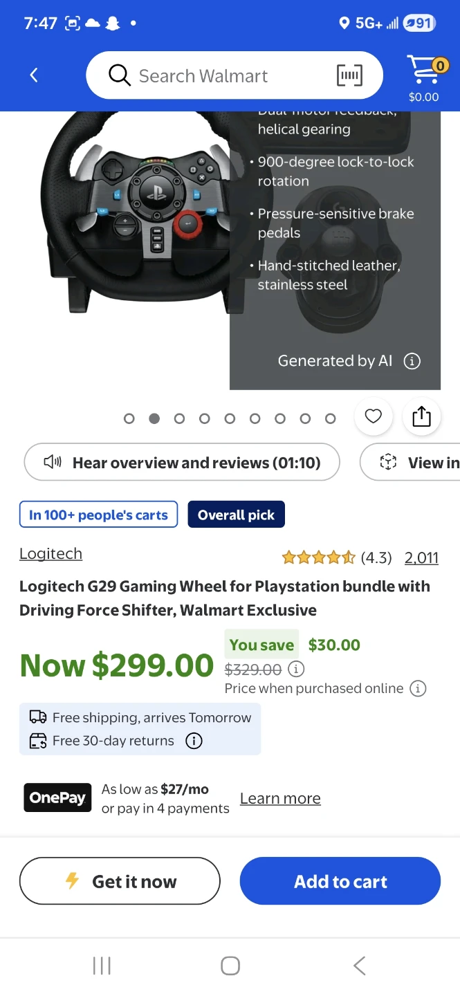 Logitech G29 SE Driving Force Gaming Wheel & Pedals - photo 4
