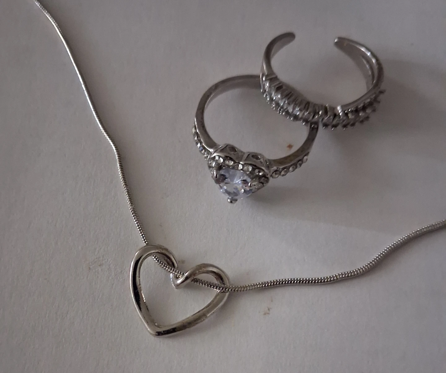 Heart Necklace and Rings Set - photo 4