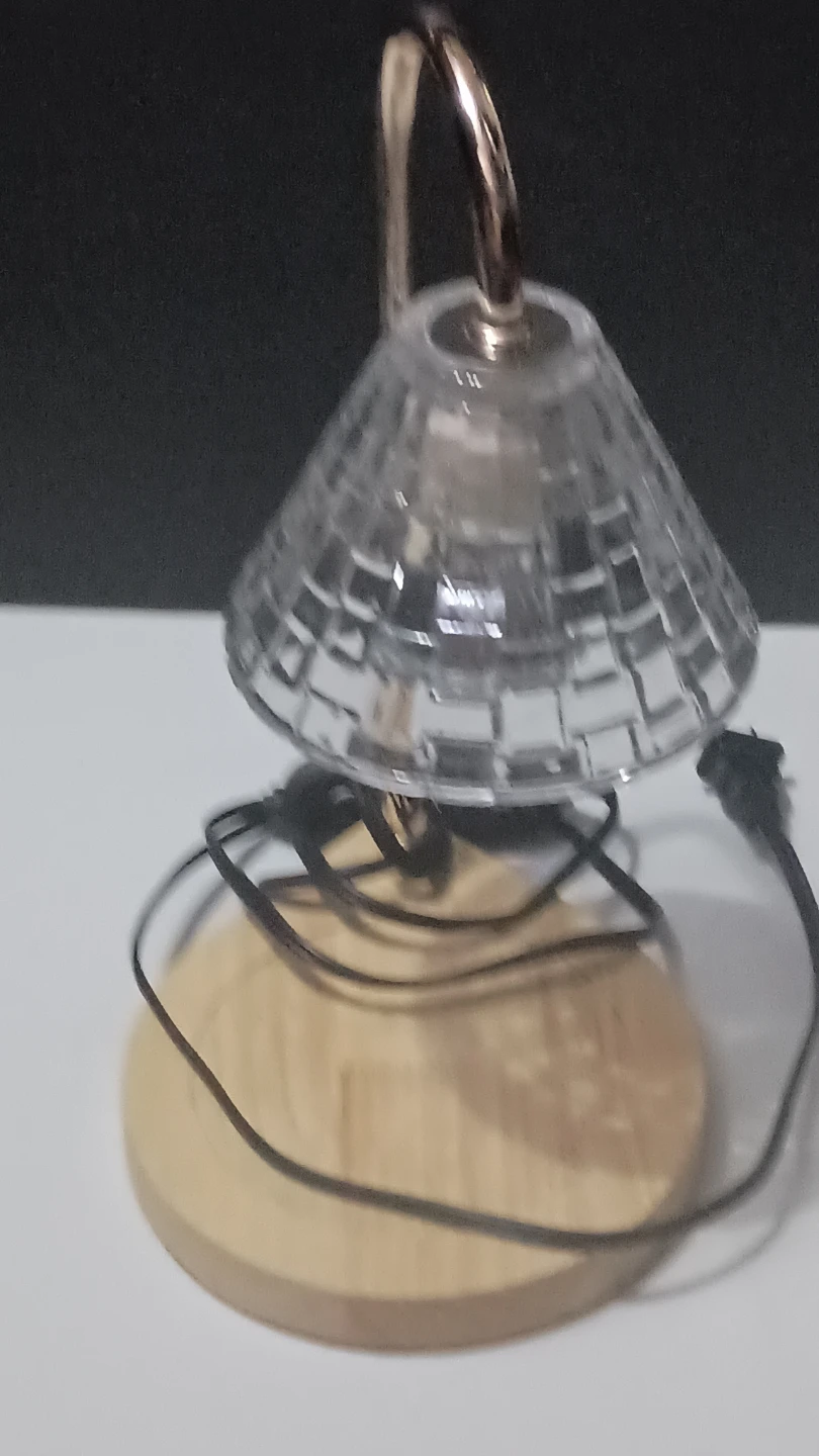 Small Decorative Table Lamp with Glass Shade