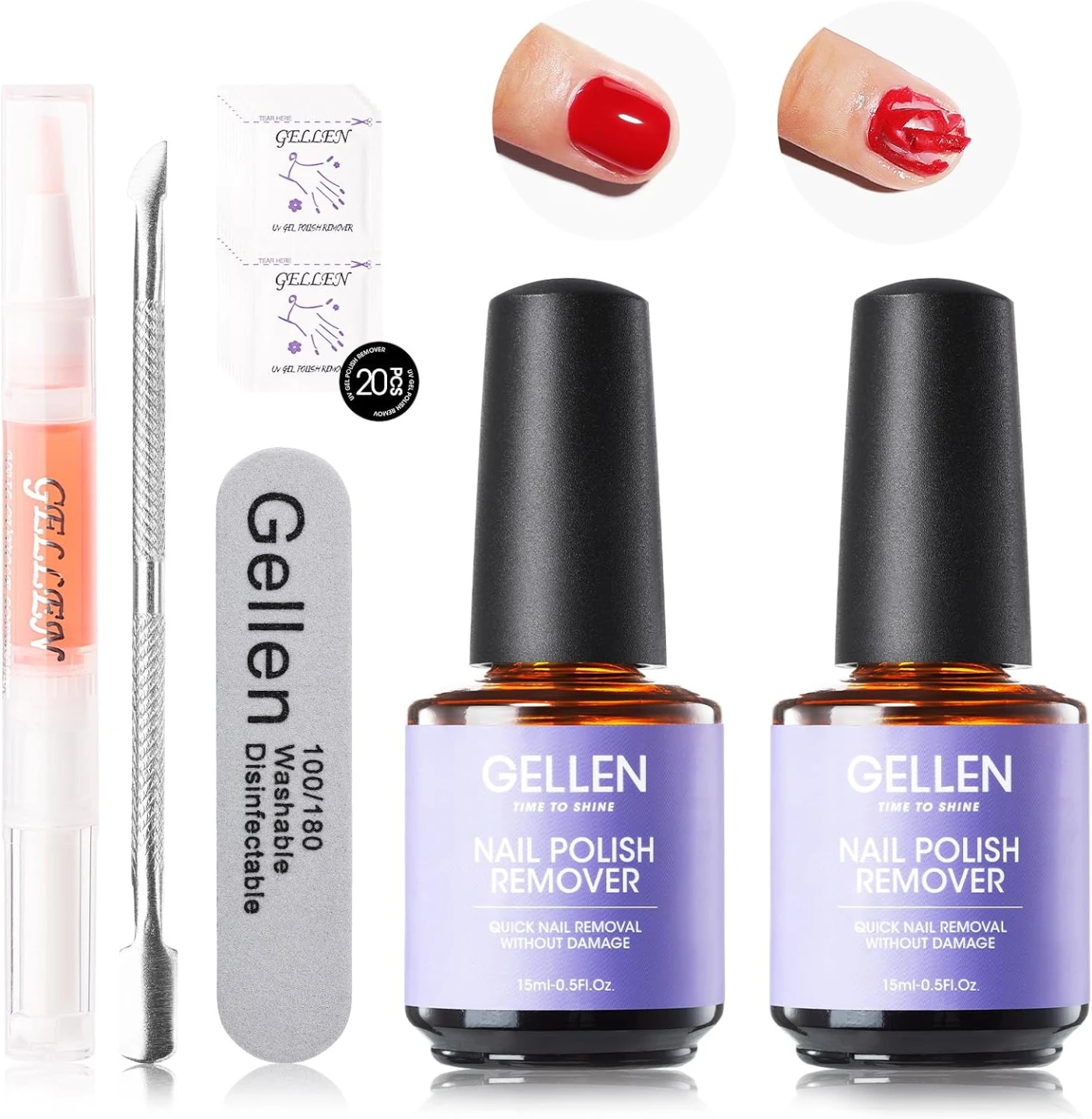 Gellen Gel Nail Polish Remover Kit - photo 3