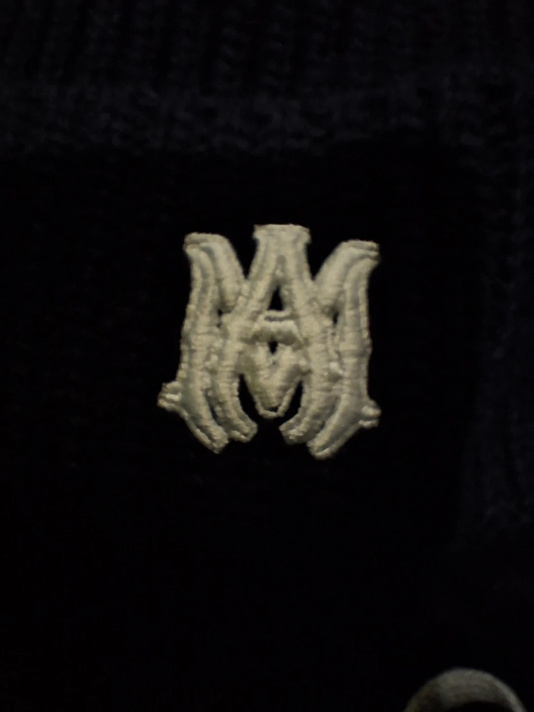 AMIRI Navy Ribbed Beanie - photo 2