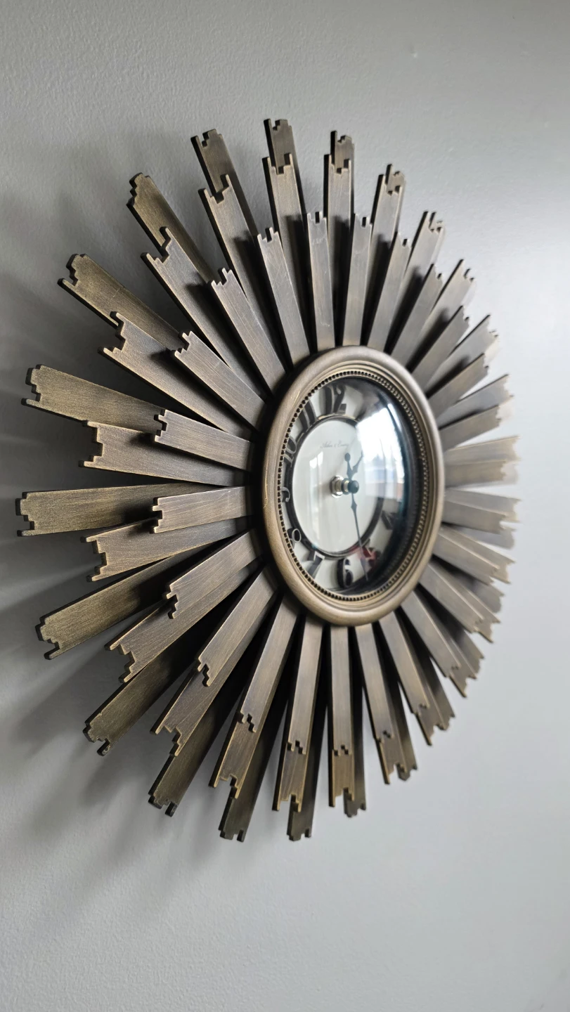 Sunburst Wall Clock - retro mcm design. - photo 3