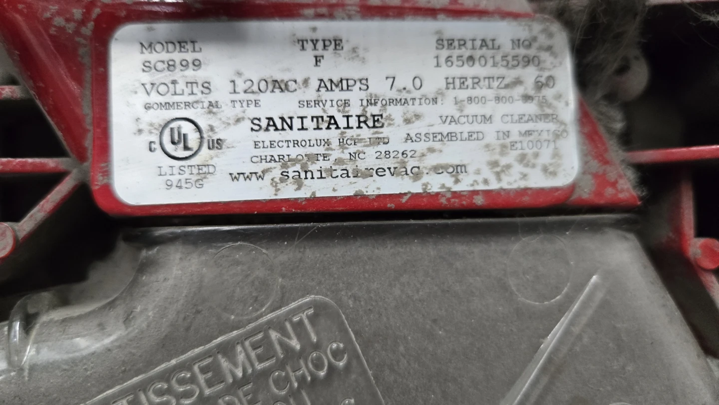 Sanitaire Commercial Vacuum Cleaner SC899 Red for parts - photo 4