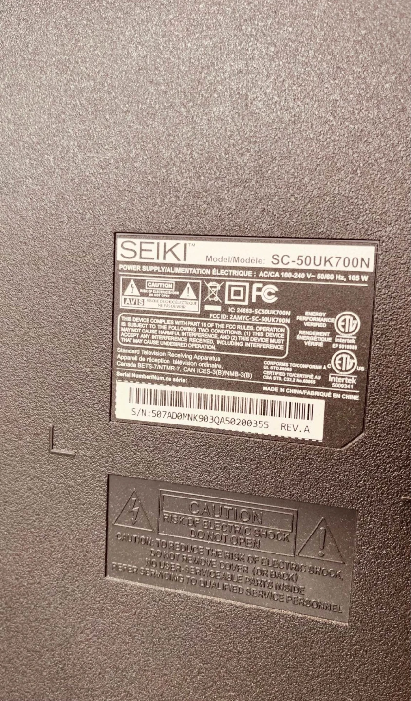 Seiki 50" 4K UHD Smart TV SC-50UK70ON - photo 4