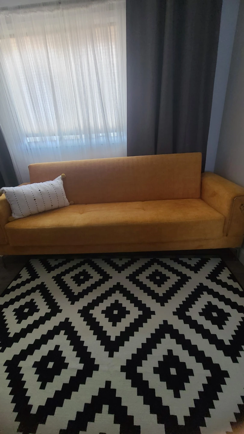 Velvet Sofa - Mustard Yellowv