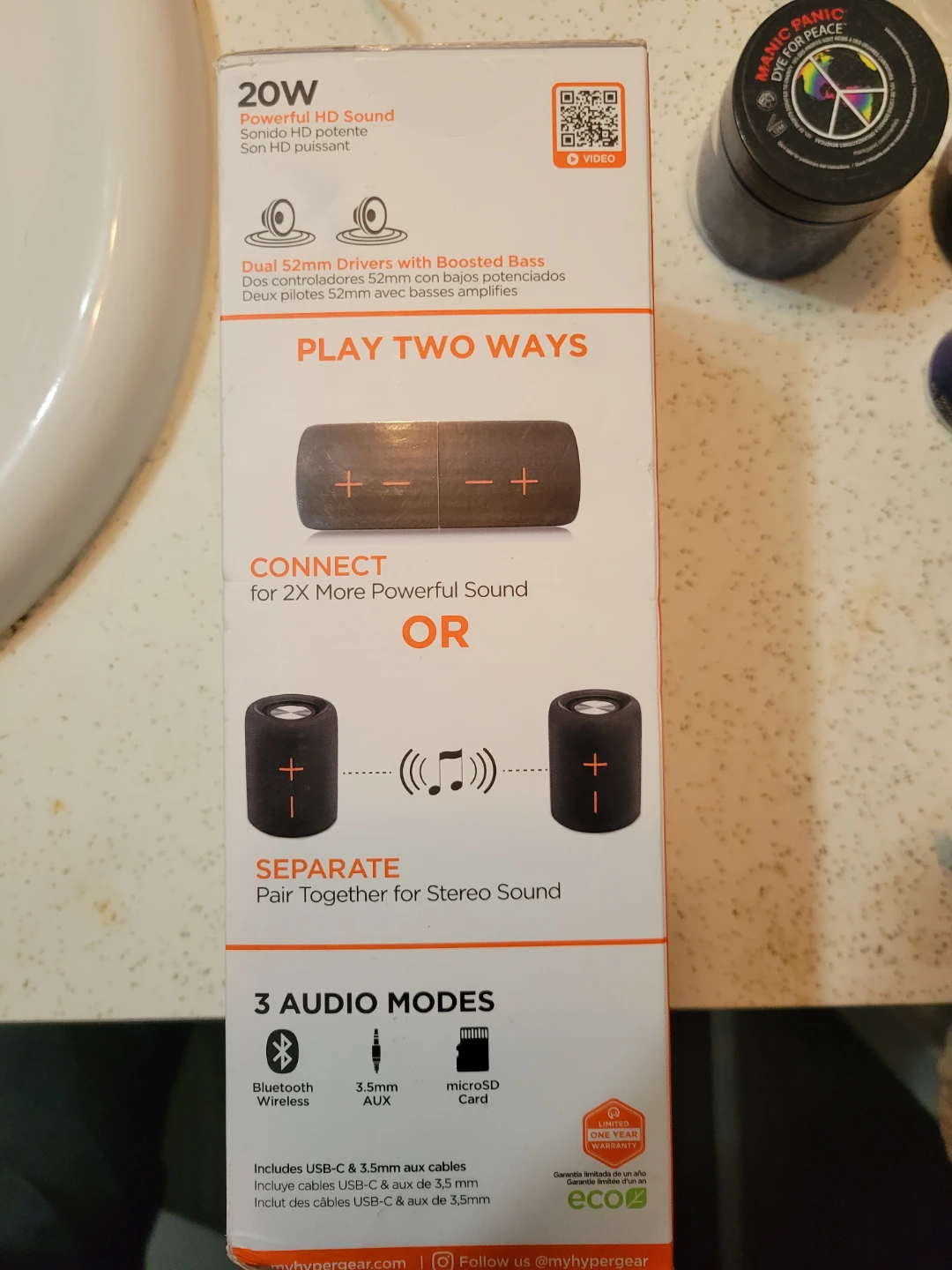 Hypergear Sonicfuse Dual Magnetic Wireless Speaker - photo 3