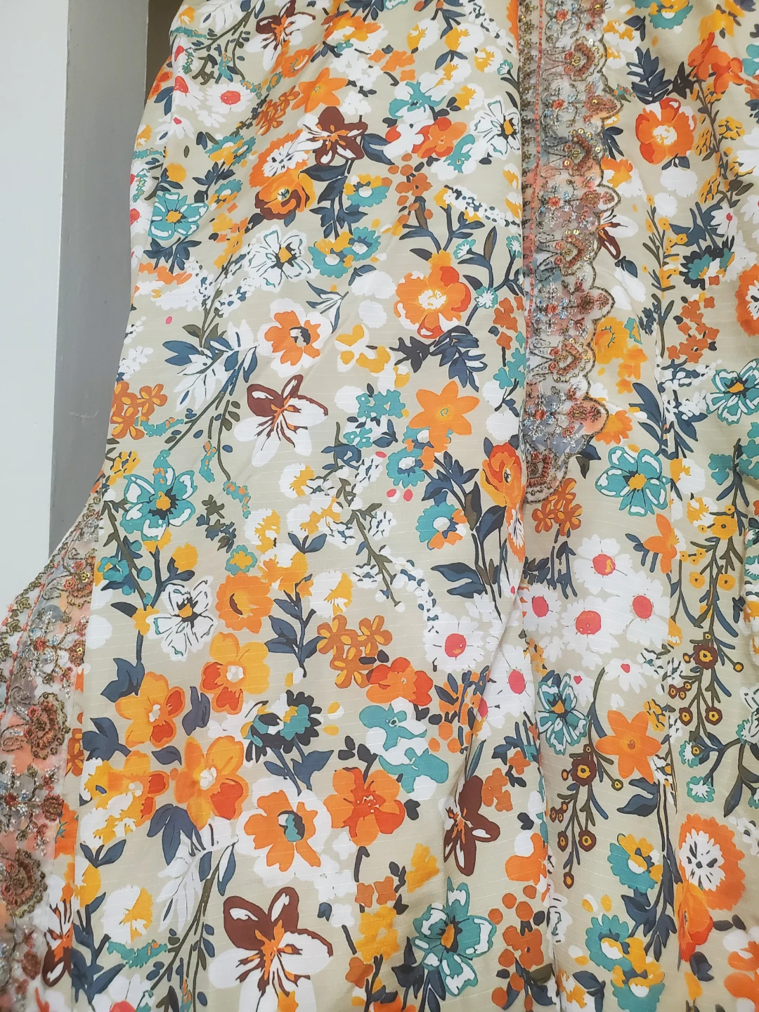 Floral Print 3 peace  dress size medium - photo 3