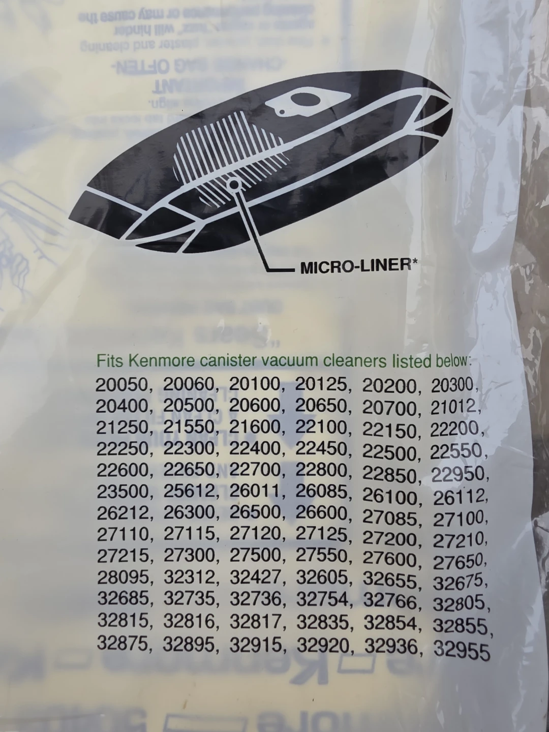 Kenmore Micro-Liner Disposable Canister Vacuum Cleaner Bags - photo 2