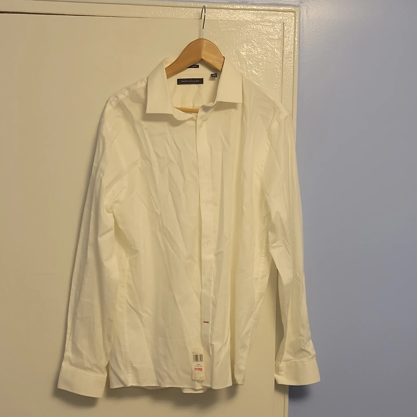 Tommy Hilfiger Men's White Slim Fit Stretch Dress Shirt XL - photo 2