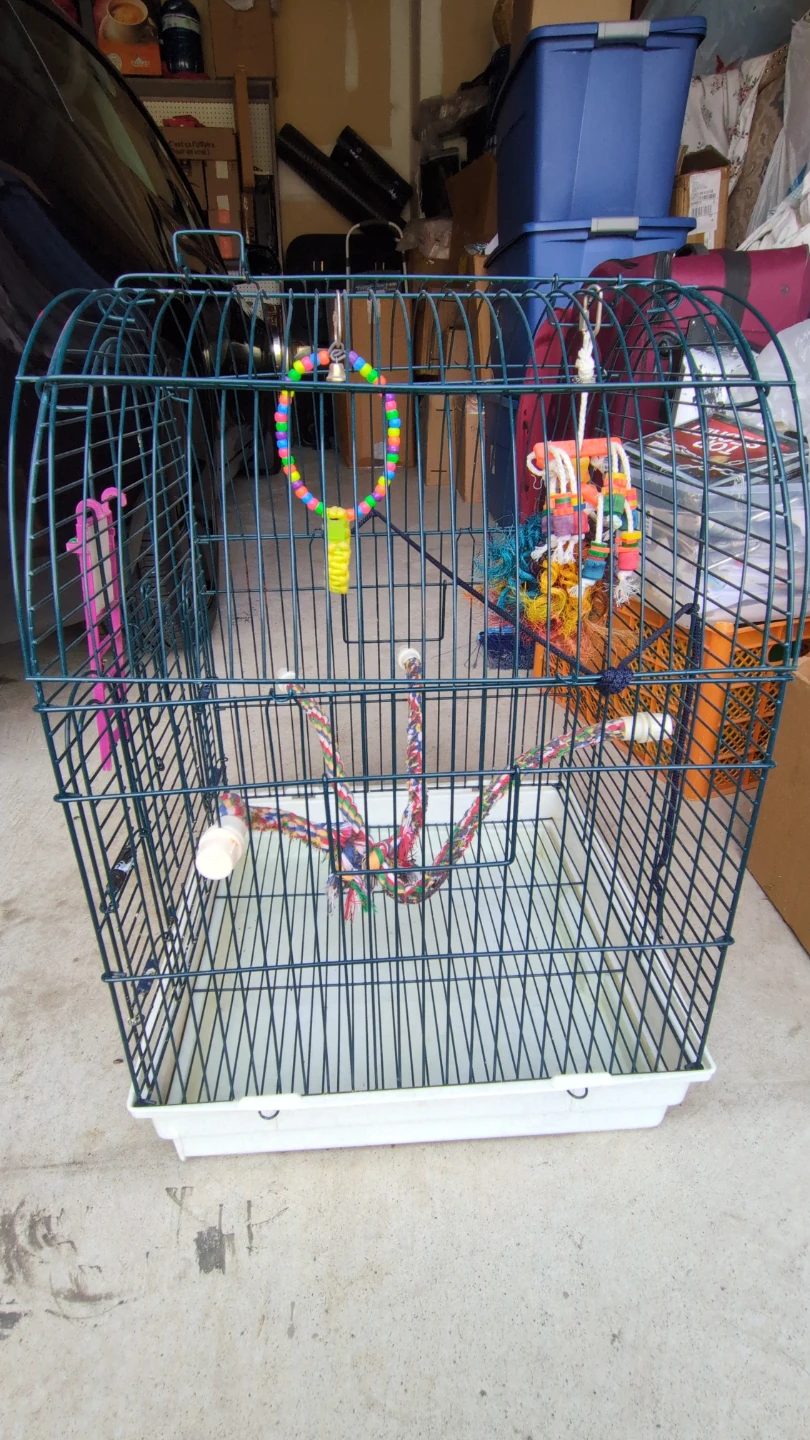 Bird Cage with Toys and Perches - photo 3