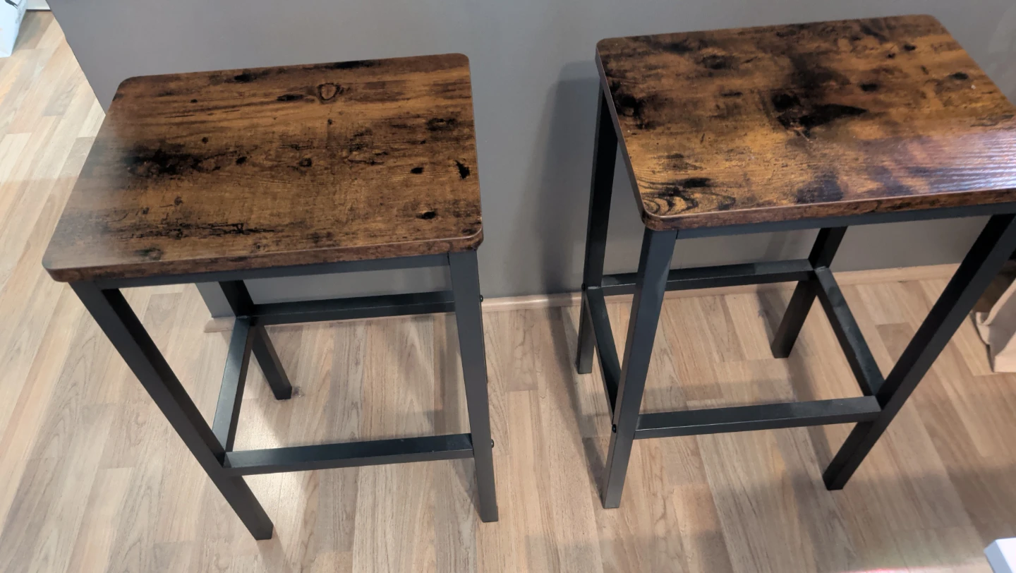 Rustic Industrial Bar Stools (Set of 2) - photo 2