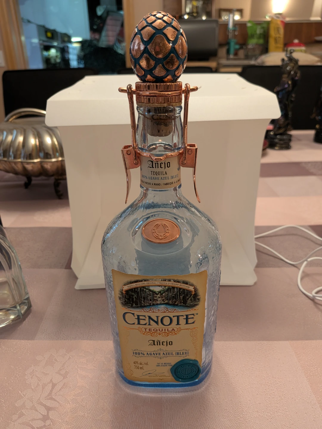 Empty Cenote Añejo Tequila Bottle