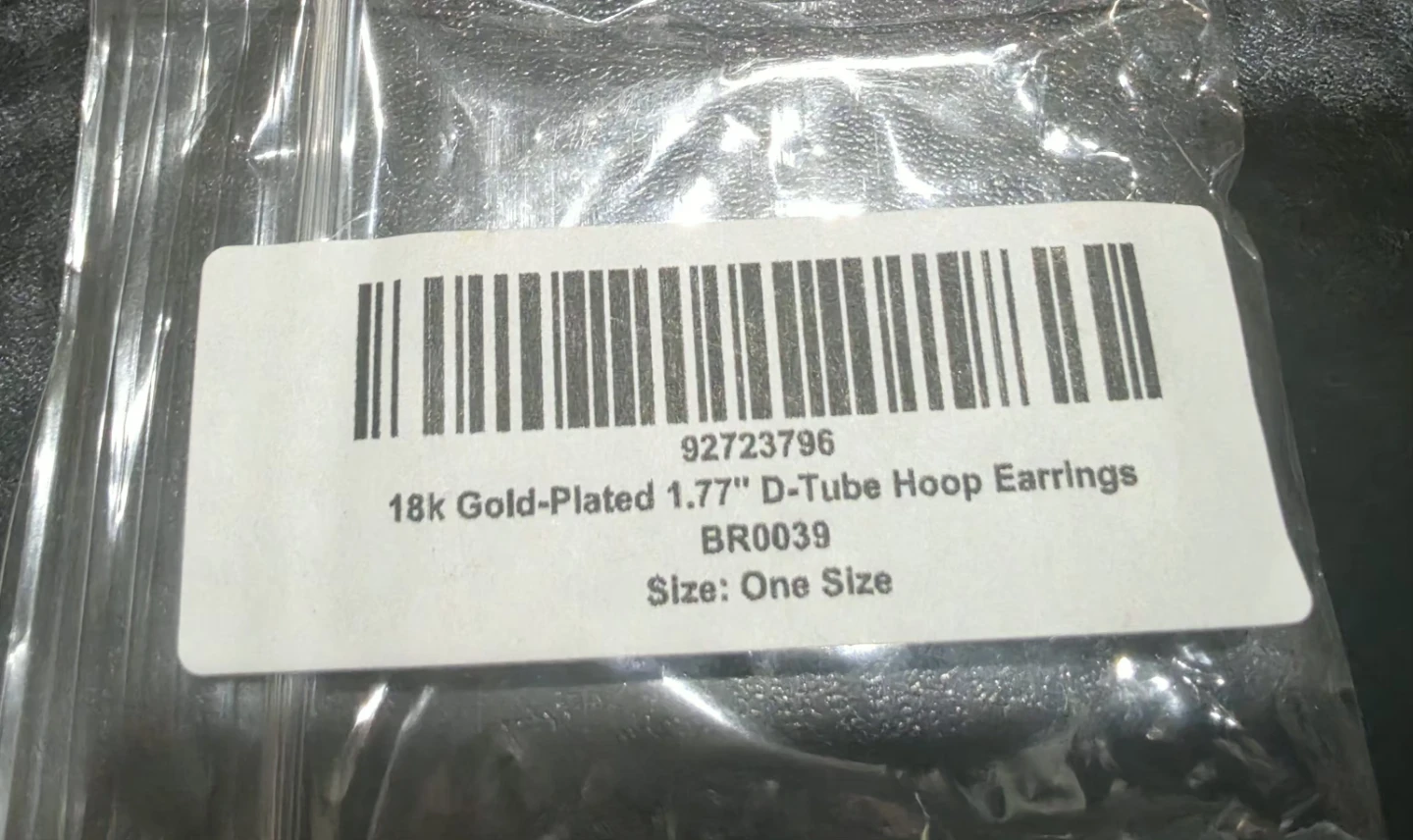 18k Gold-plated Hoop Earrings - photo 2