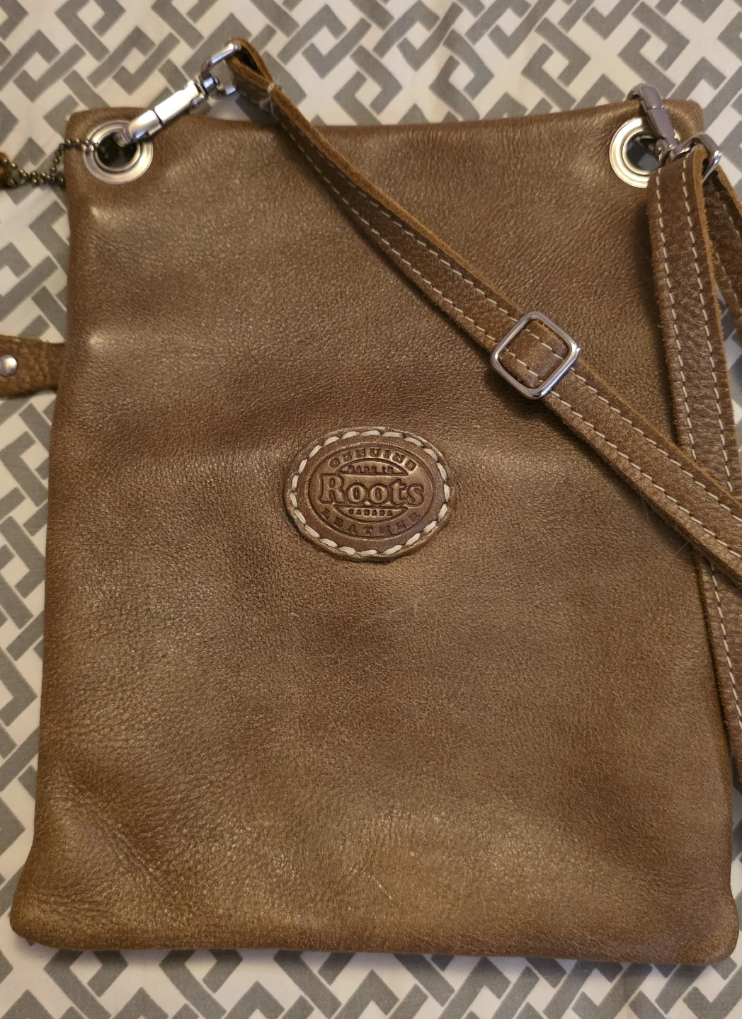Roots Leather Crossbody Bag - Brown - photo 4