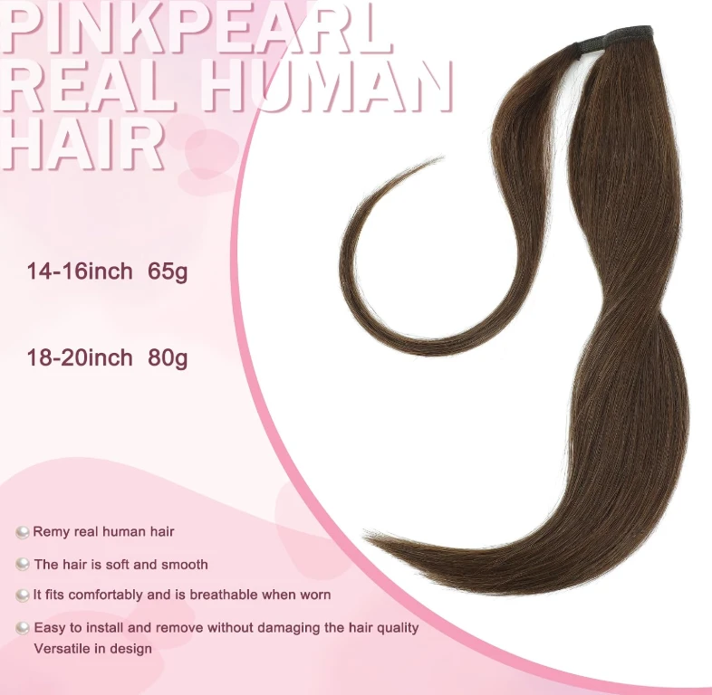 Real Human Hair Ponytail Extension 20 Inch 80g - photo 3