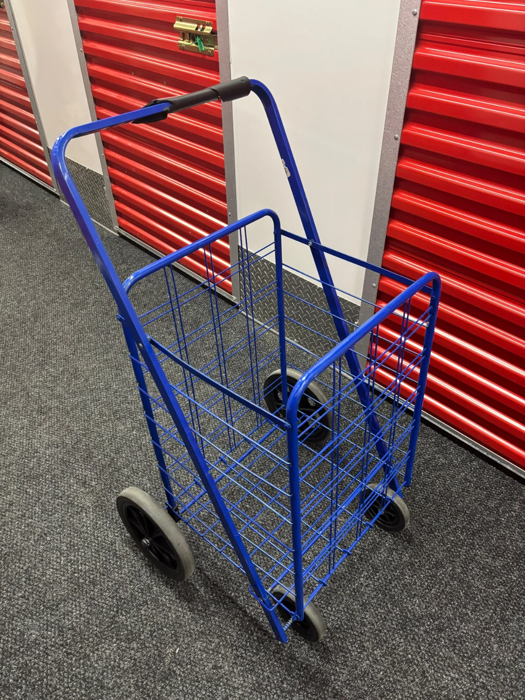 Blue Rolling Shopping Cart - photo 4
