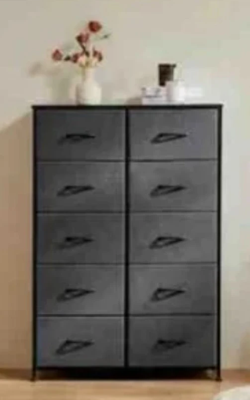 Grey 10-Drawer Dresser