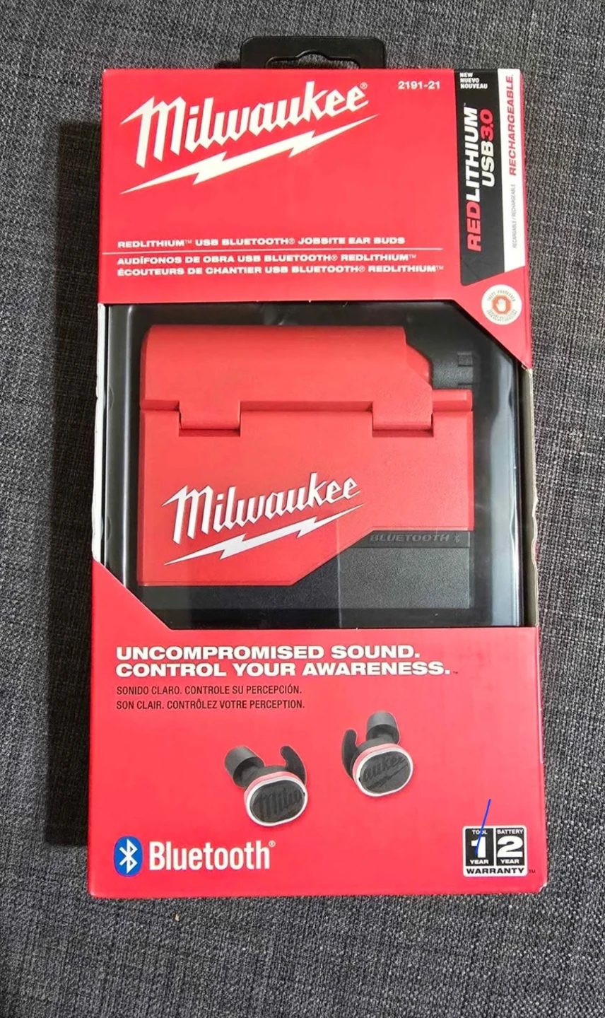 Milwaukee RedLithium USB Bluetooth Jobsite Ear Buds 2191-21