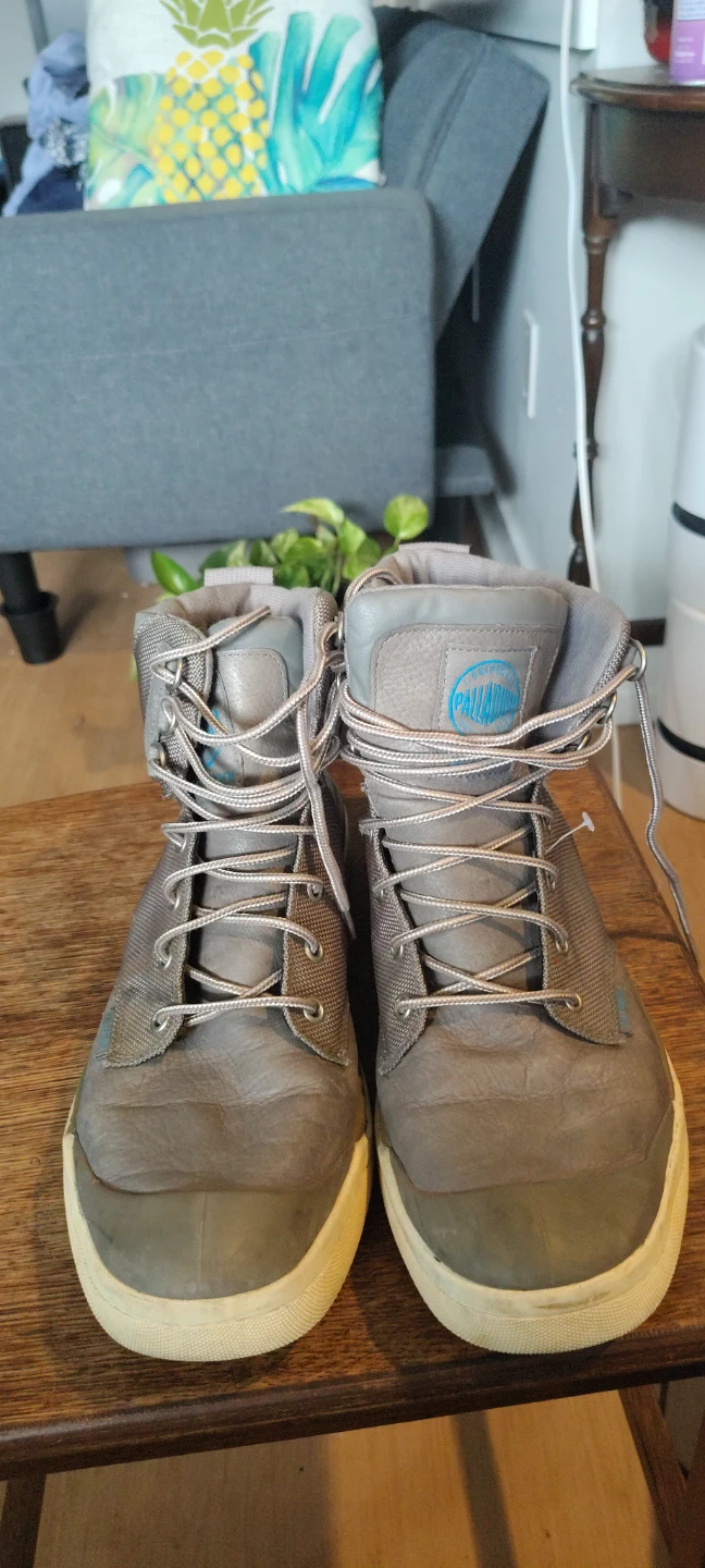 Palladium Grey High-Top Boots