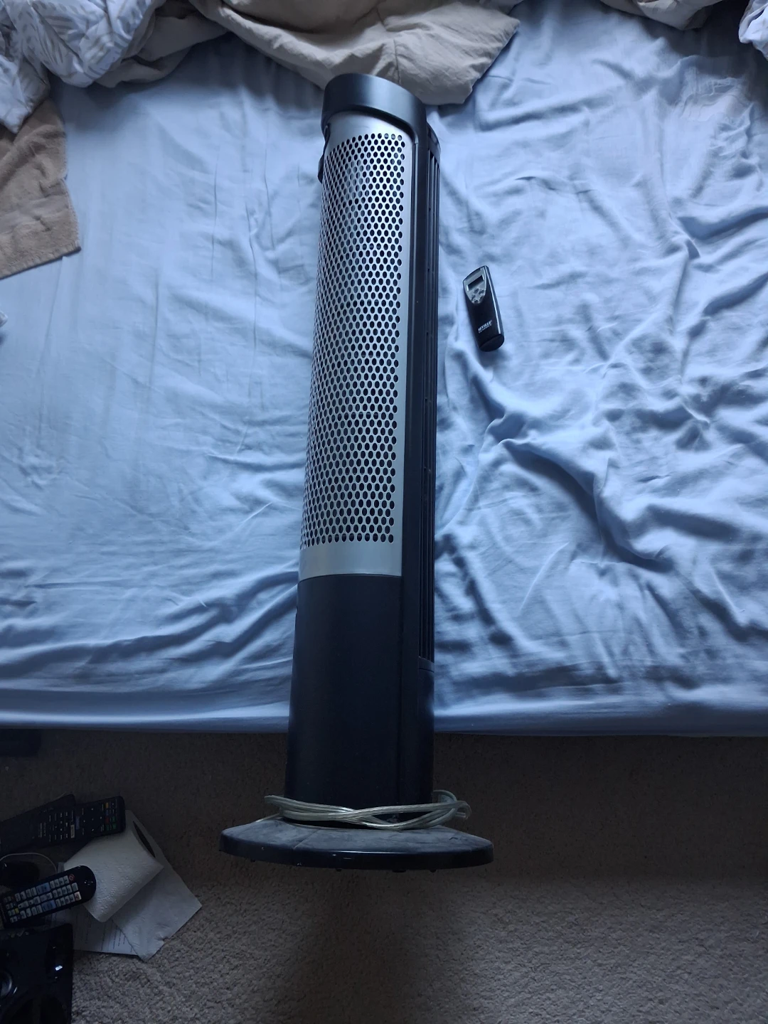 Seville Classics Oscillating Tower Fan with Remote