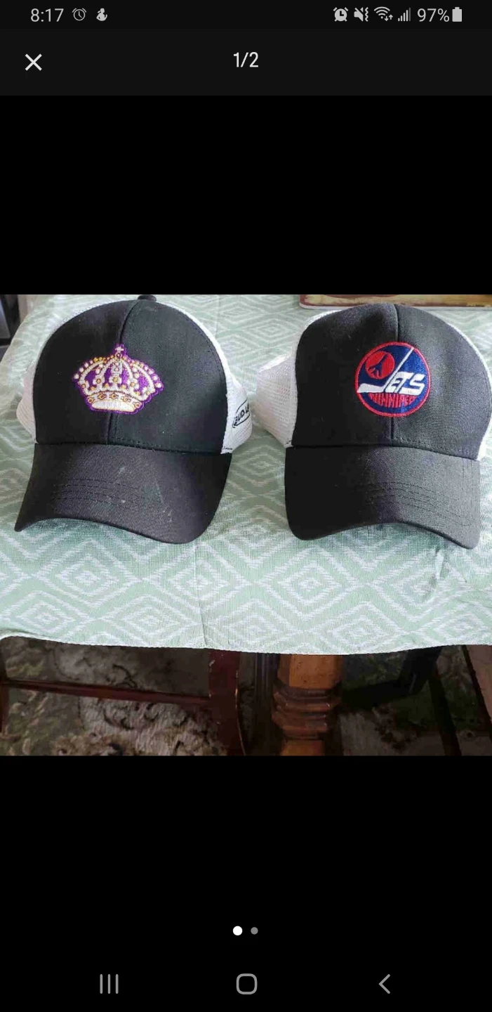 Collection of 5 Baseball Caps - NFL & NHL Teams