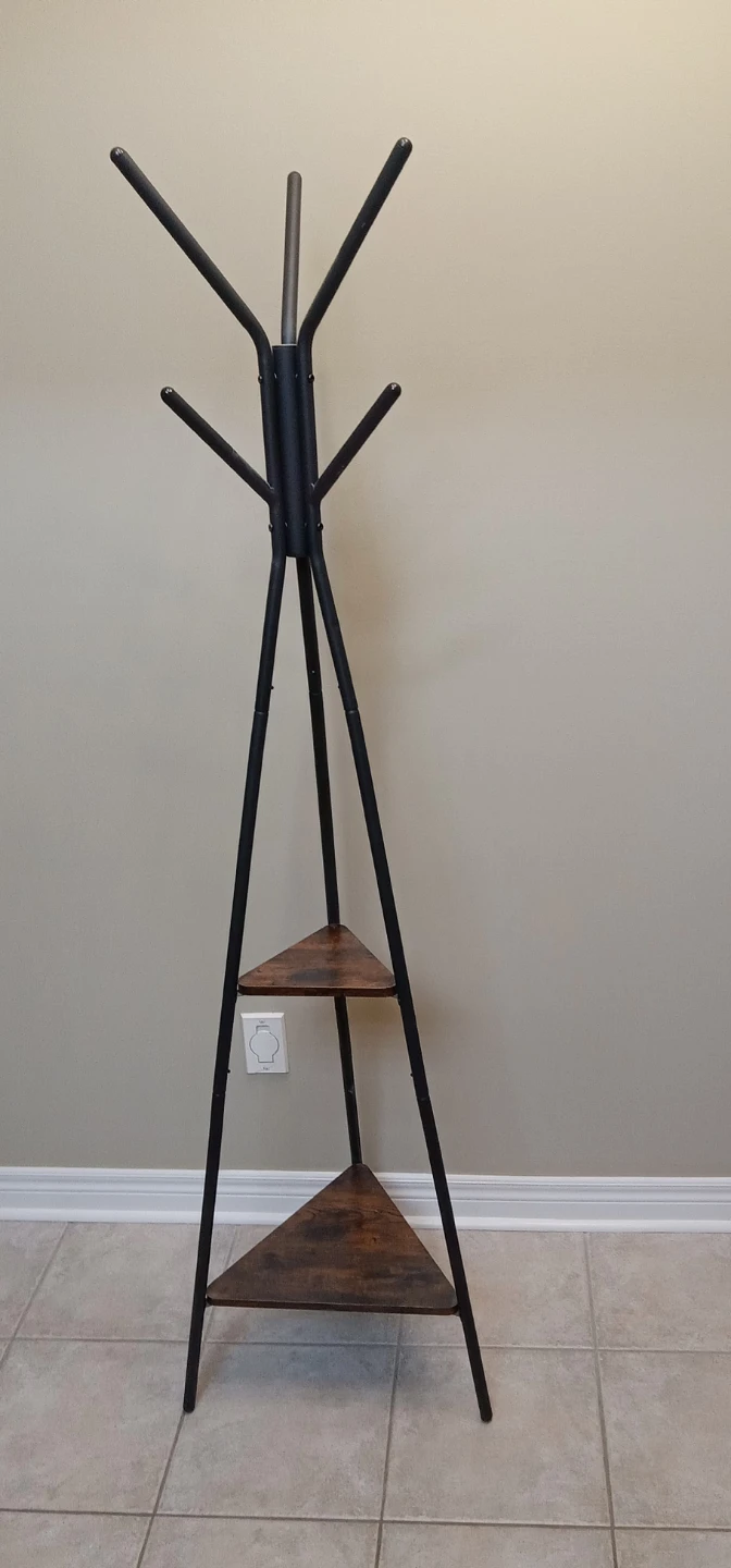 Coat Rack with 2 Shelves