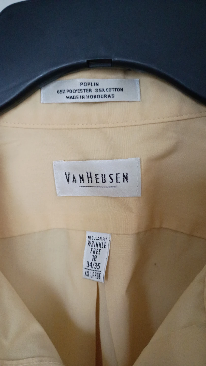 Van Heusen Men's Long Sleeve Dress Shirt XXL Large Yellow - photo 2