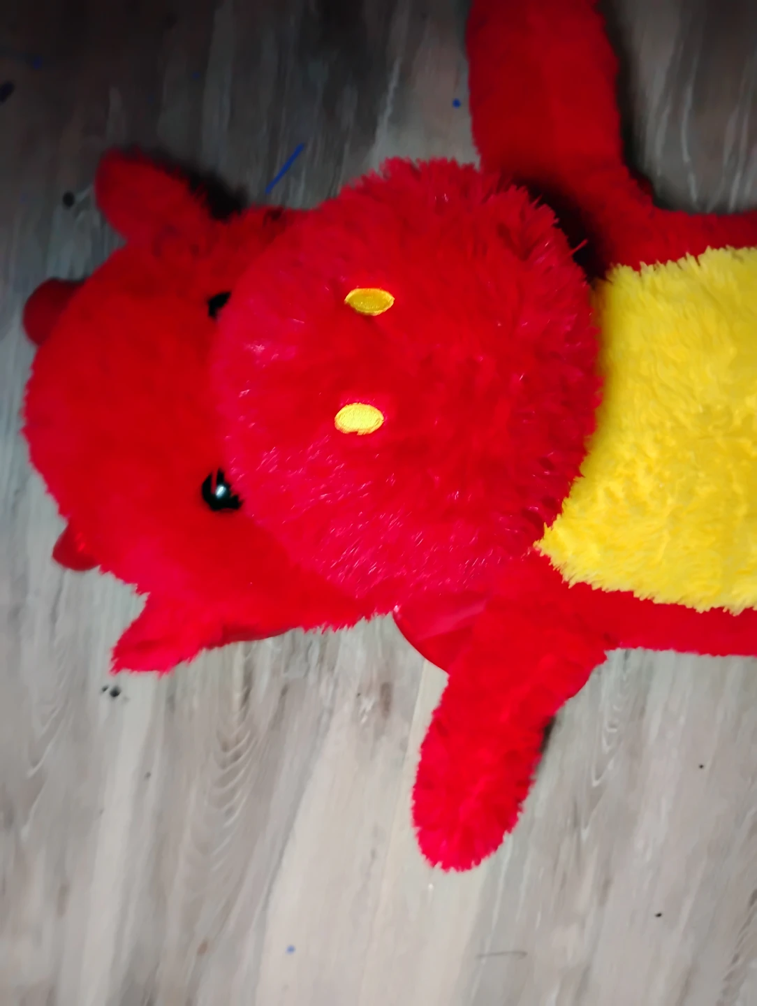 Red and Yellow Plush Dragon Toy - photo 3