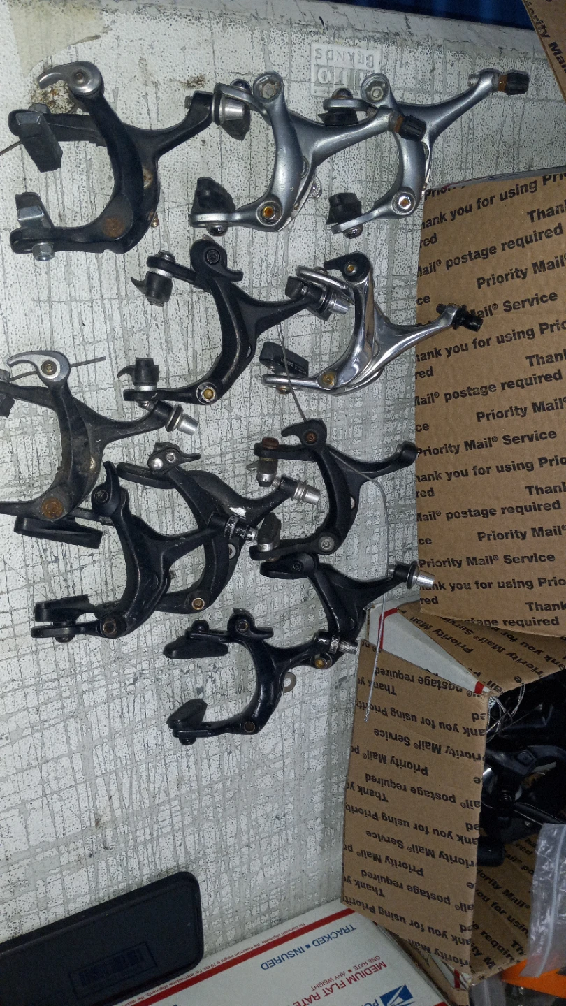 Lot of 9 Bicycle Brake Calipers
