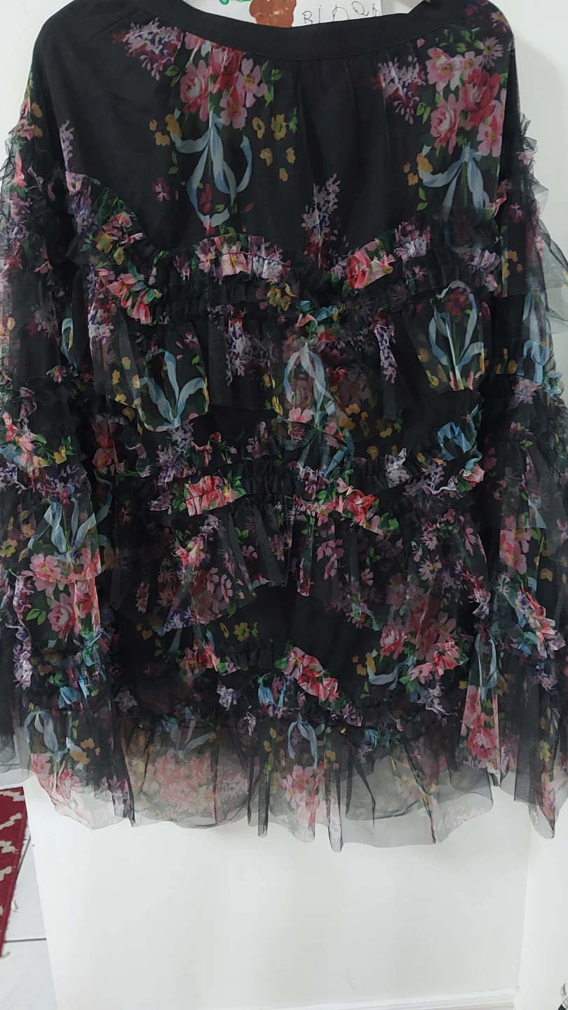 BRAND NEW Floral Ruffle Tulle Midi Skirt - photo 4
