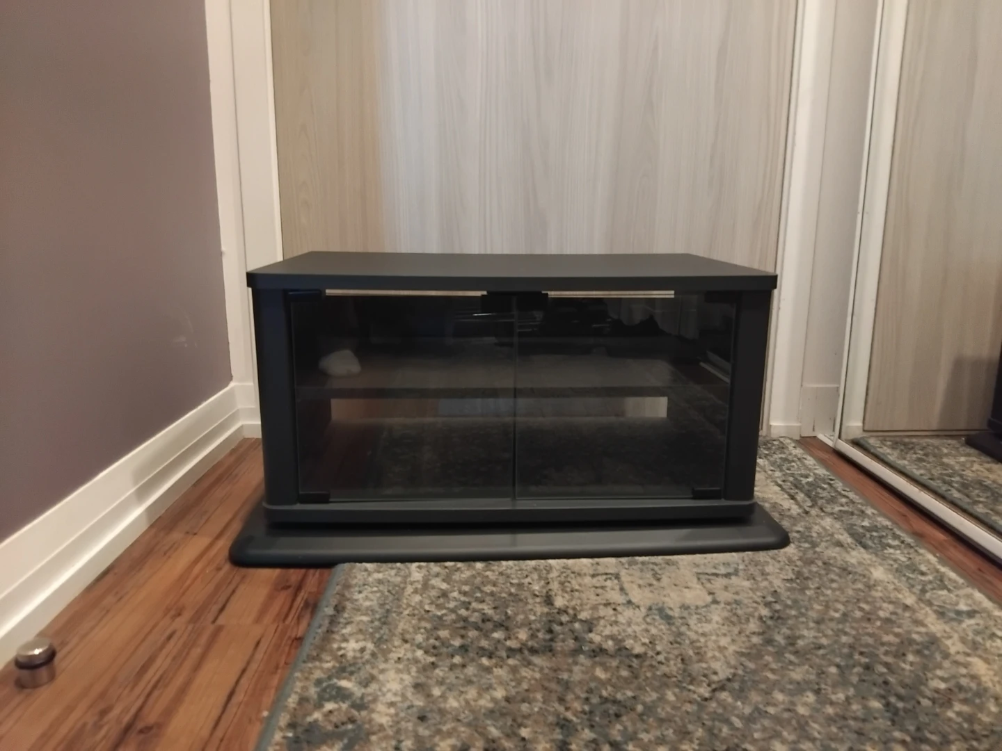 Black Media Console TV Stand