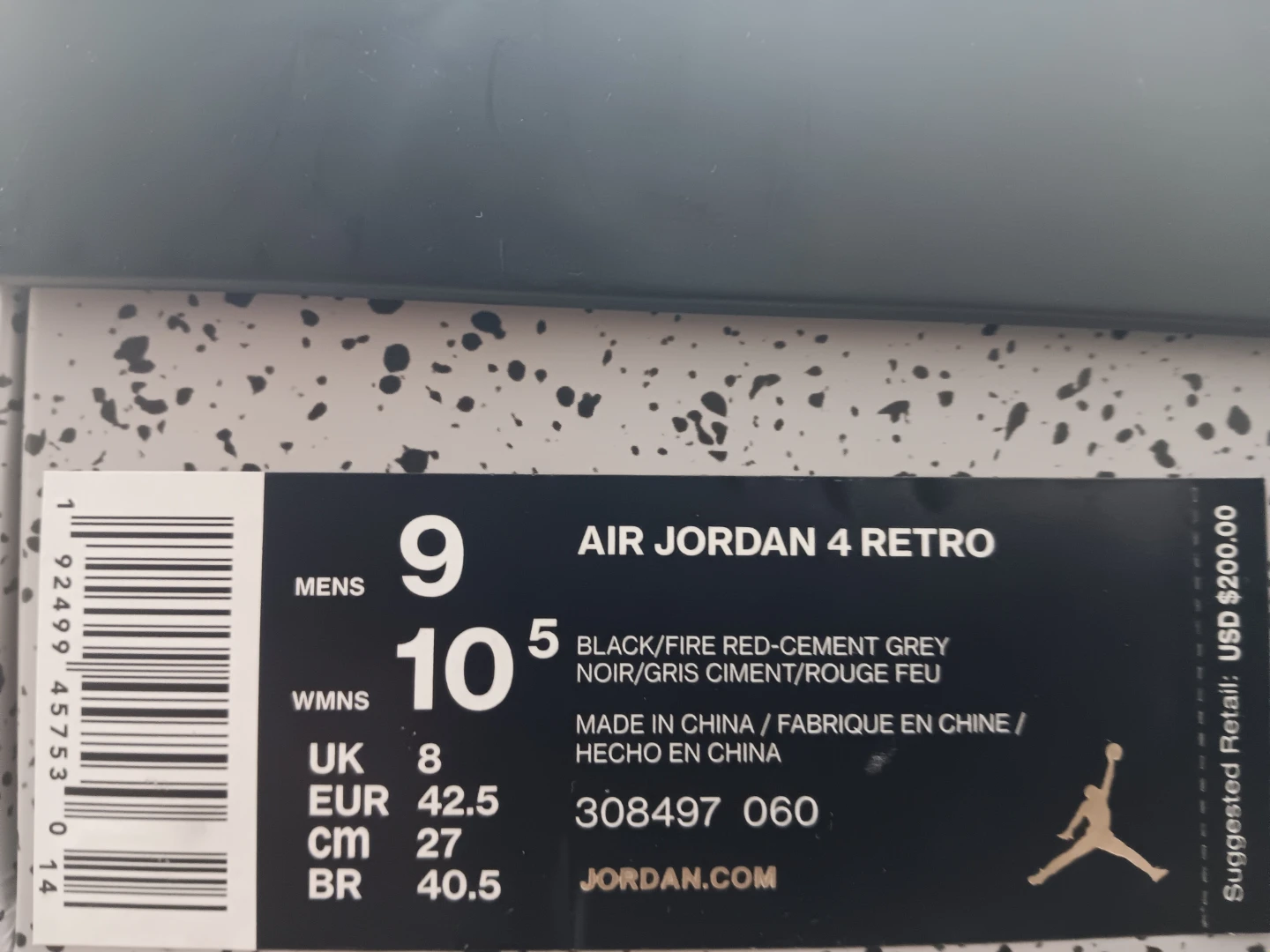 9 Men's Jordan OG Bred 4 NIKE (2019) - photo 3