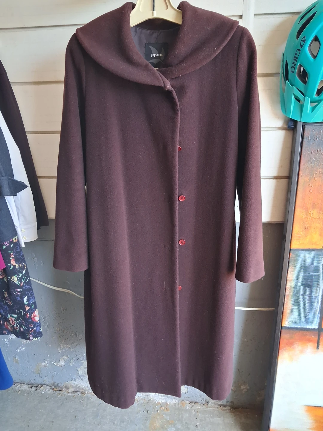 Burgundy Wool Coat