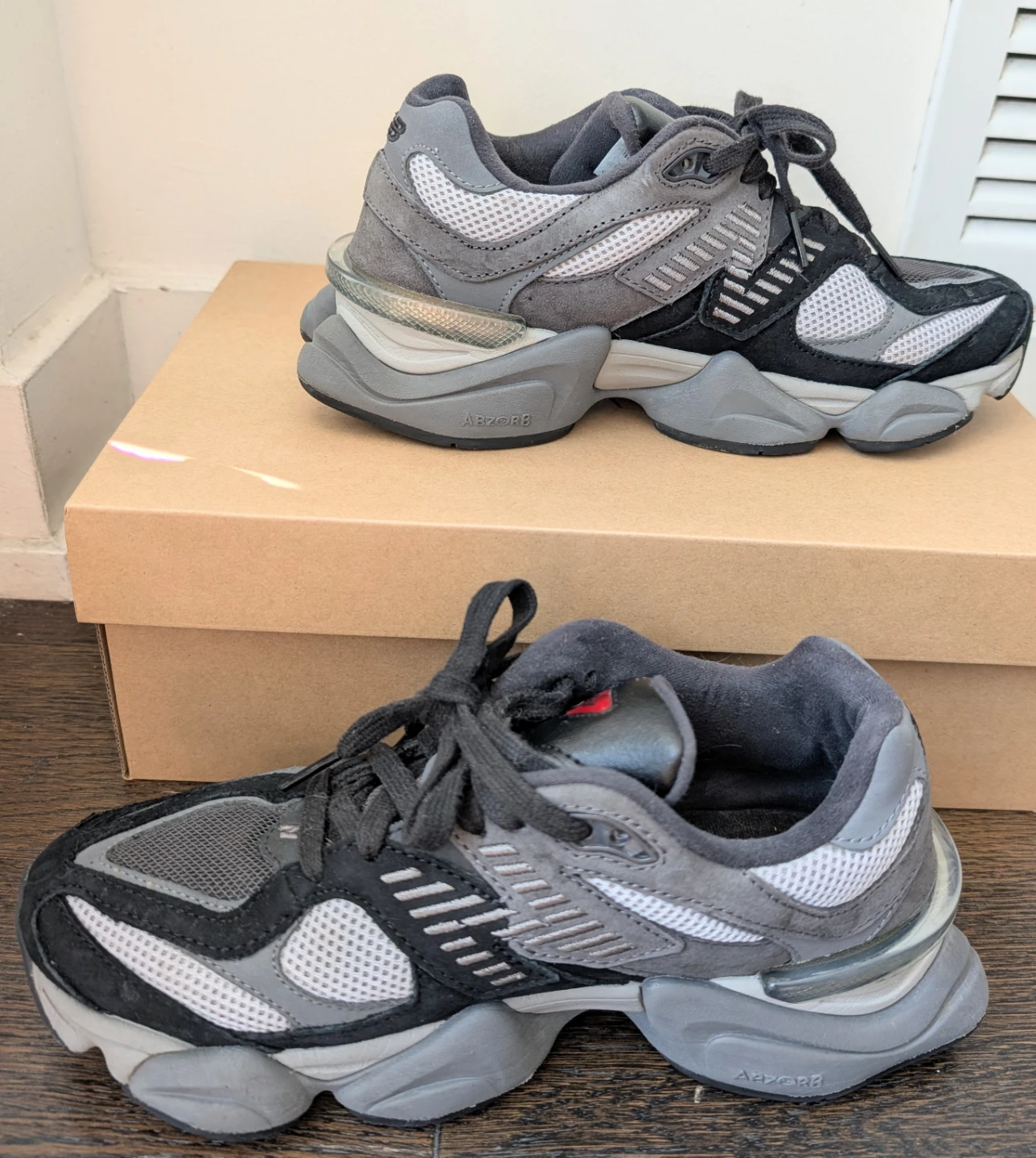 New Balance 9060 Grey Black Running Shoes