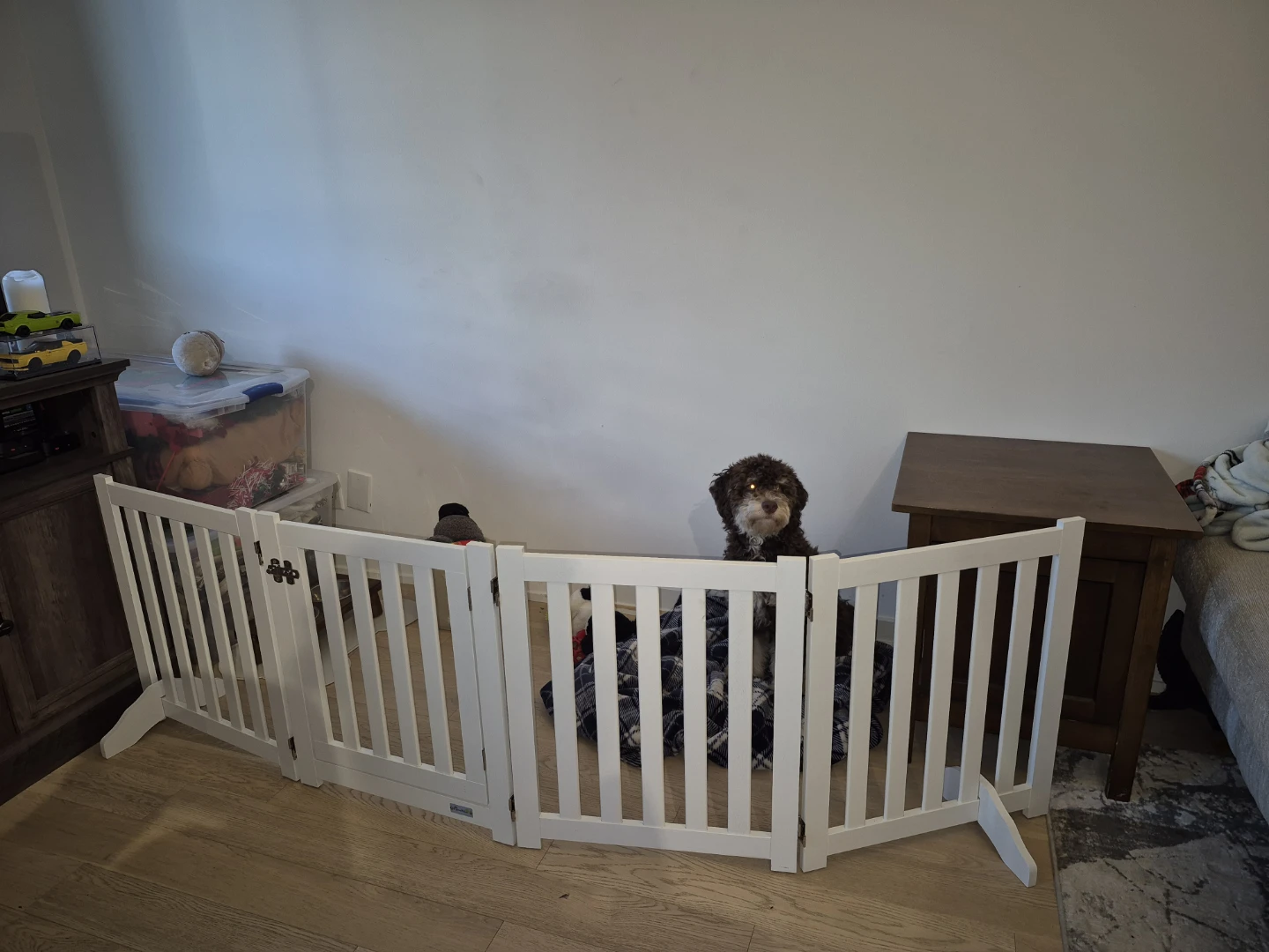 White Foldable Dog Playpen Gate for Small/MediumDogs - photo 4
