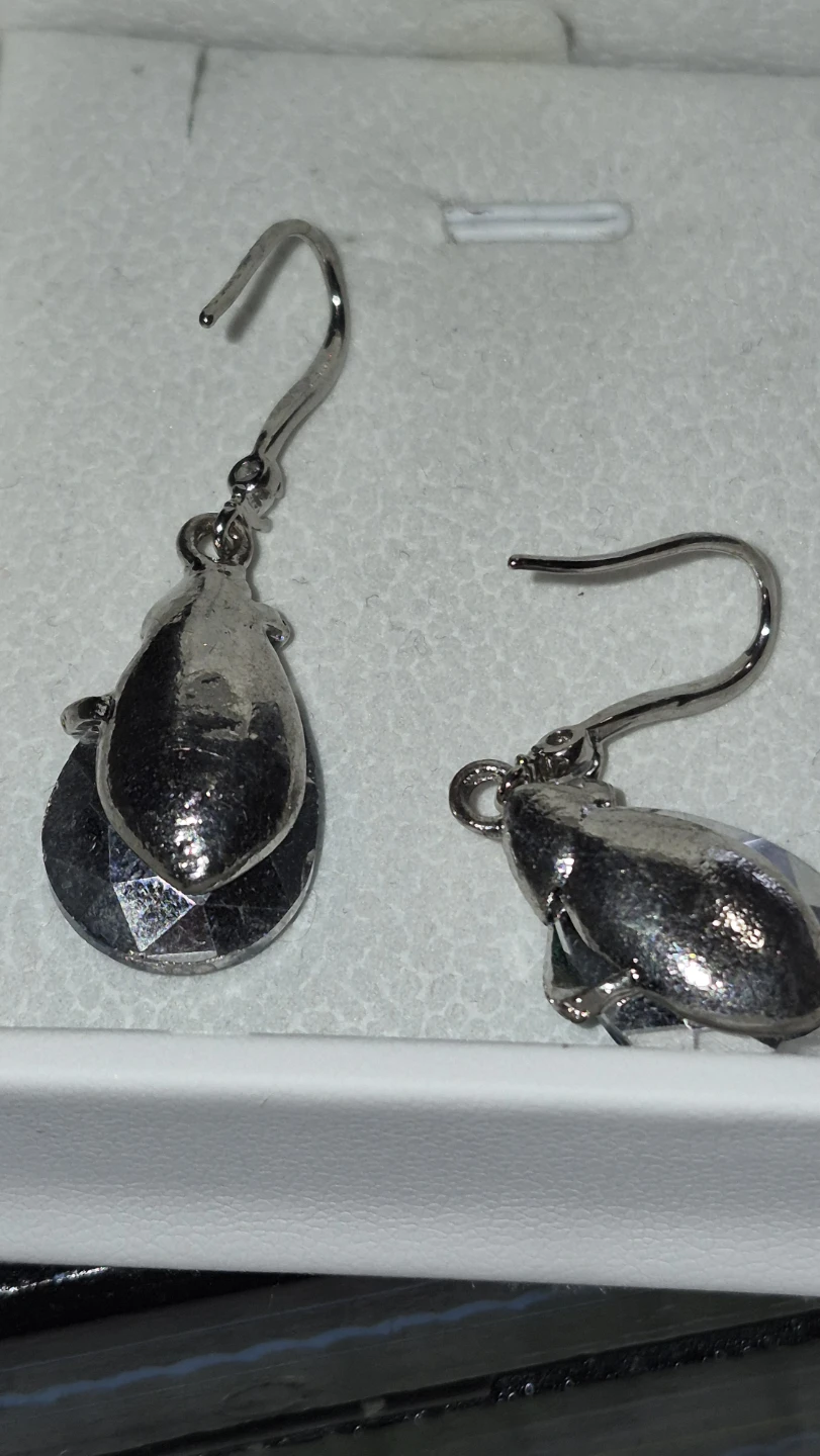 Teardrop Crystal Dangle Earrings - photo 2
