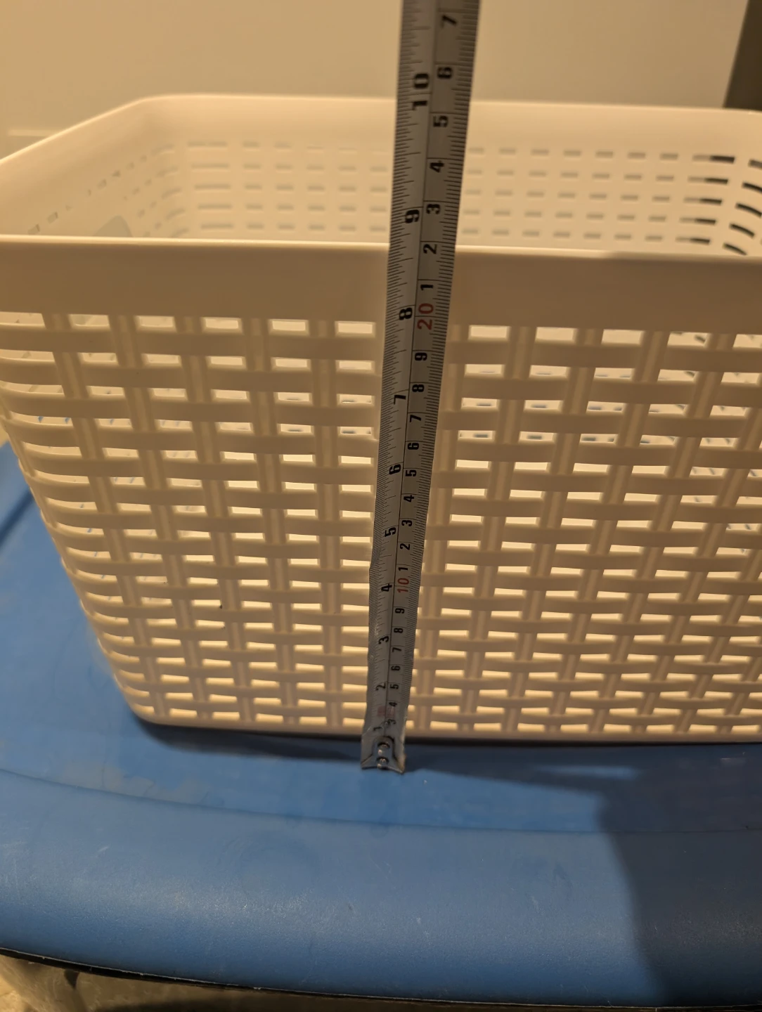 White Storage Basket with Handles - photo 3