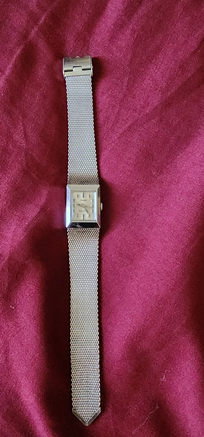 Vintage- Timex Electric Watch Stainless Steel Mesh Band - photo 2