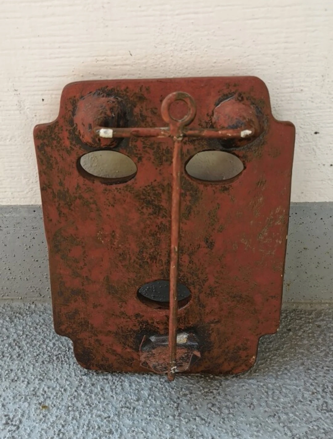 Vintage Italian Terracotta Mask Candle Sconce Wall Art - photo 4