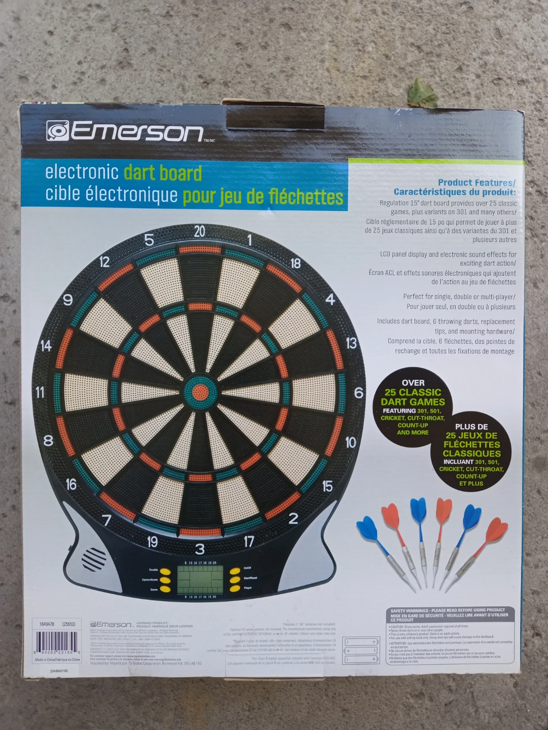 Brand New -Emerson Electronic Dart Board