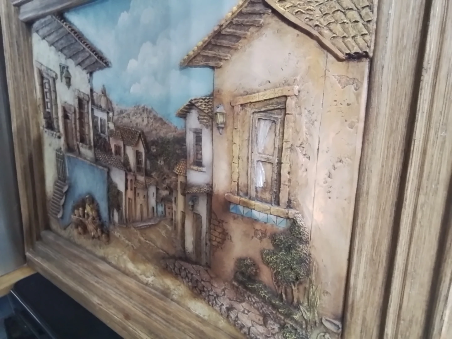 Textured Wall Art - Village Scene - photo 2