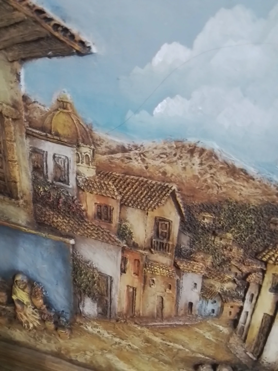 Textured Wall Art - Village Scene - photo 4