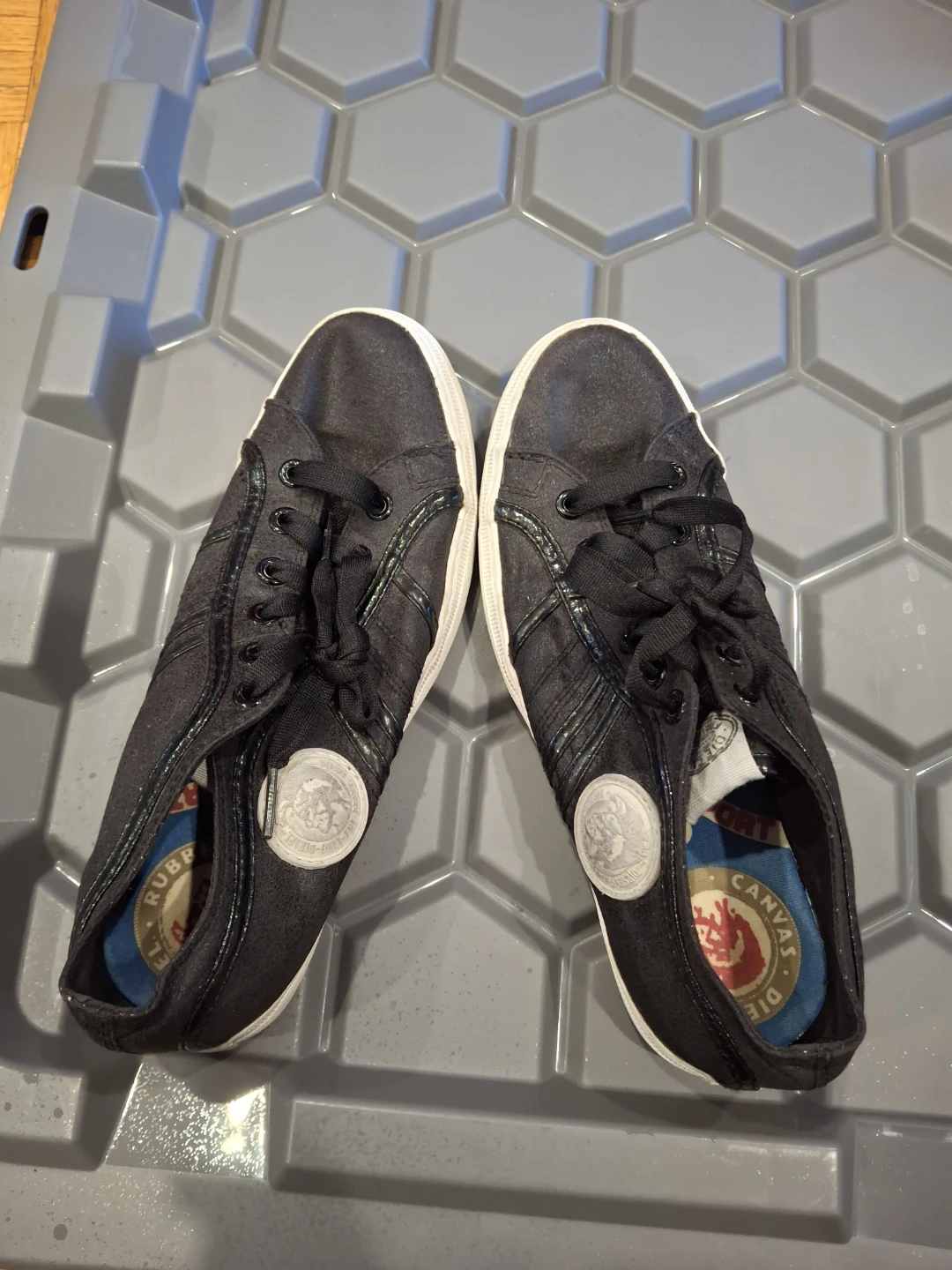 Diesel Women's Black Canvas Sneakers - photo 5