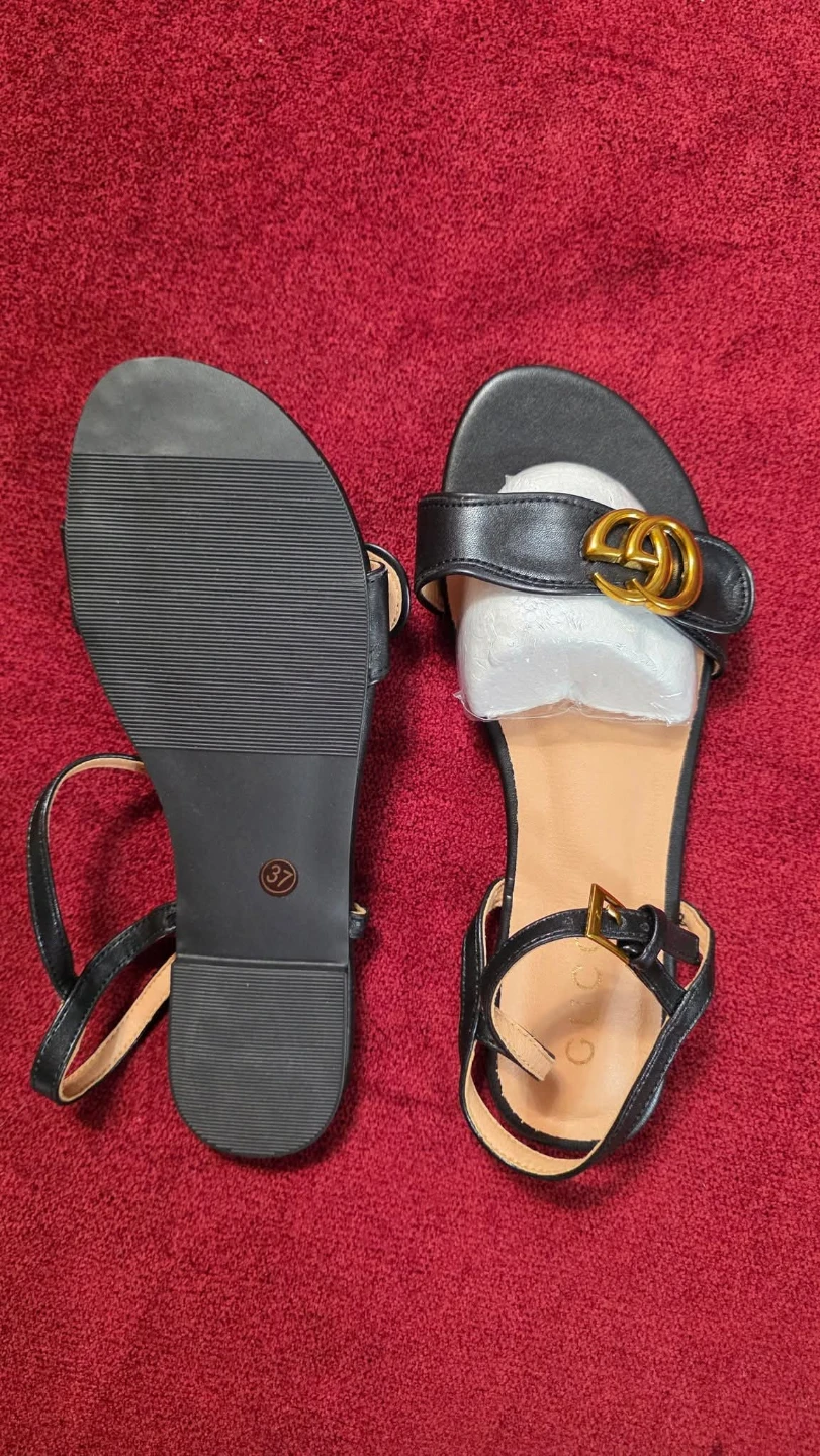 Black Sandals Size 37